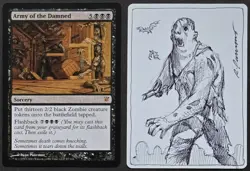 SKETCHED MtG Magic Pancoast _ Innistrad Artist Proof _ ARMY OF THE DAMNED _Black - Image 1