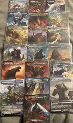 MTG Complete NON-Foil Set 19 Godzilla Box Topper 275 Destoroyah Ghidorah w/3 JPN - Image 1