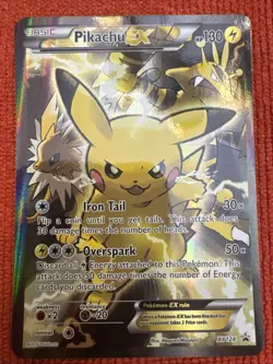 Pokemon Pikachu EX XY124 Black Star Promo 2016 Holo Card TCG - Image 1