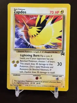 Pokemon Zapdos Black Star Promo 23 NM - Image 1