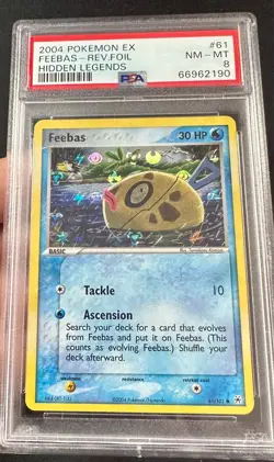 Feebas 61/101 PSA 8 2004 EX Hidden Legends Pokemon Card Komiya Art Reverse Holo - Image 3