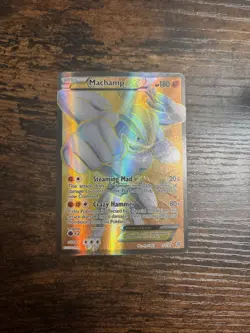 Machamp EX 90/98 XY Ancient Origins Pokemon Card Ultra Rare Full Art Holo 90/98 - Image 1