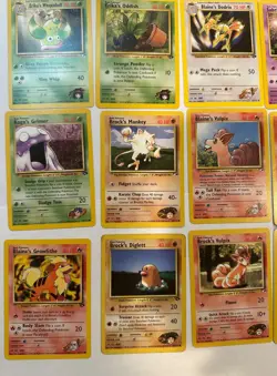 Vintage Pokemon Gym Heroes/Challenge Lot (21 Cards) - Erika Brock Blaine WOTC - Image 1