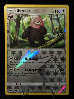Pokemon TCG Bewear 112/149 SM Base Set Reverse Holo NM - Image 1