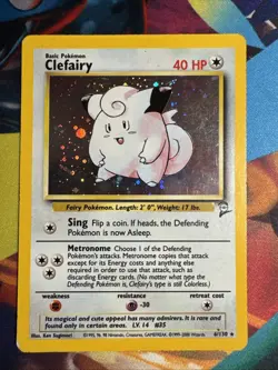 Clefairy - 6/130 - Pokemon Base Set 2 Holo Rare Card WOTC MP - Image 1