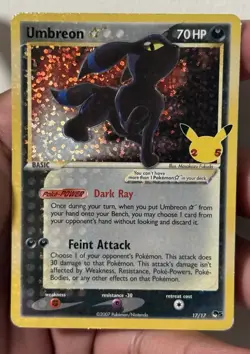 Pokemon Celebrations Umbreon Gold Star #17/17 Classic Collection - Image 1