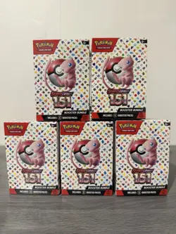 POKEMON NEW & FACTORY SEALED SCARLET & VIOLET 151 BOOSTER BUNDLE BOXES (x5) - Image 1