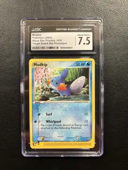 Pokemon TCG Mudkip 2003 Black Star Promos 018 Target Snack Bar Promotion CGC 7.5 - Image 1