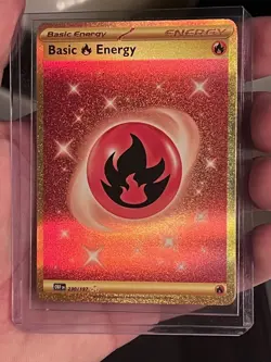 2023 Pokemon Obsidian Flames | Basic Fire Energy Gold 230/197 | Mint 🔥🔥 - Image 2