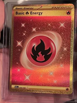 2023 Pokemon Obsidian Flames | Basic Fire Energy Gold 230/197 | Mint 🔥🔥 - Image 3