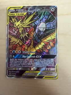 Pokemon TCG Moltres Zapdos Articuno GX SM210 Hidden Fates Promo - Image 1