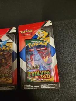 2x Pokemon Evolving Skies & Chilling Reign 2 Pack Blisters & Pins SEALED - Image 4