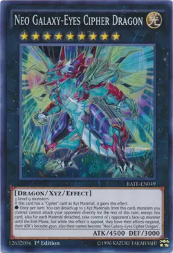 Neo Galaxy-Eyes Cipher Dragon - RATE-EN049 - Super Rare - 1st Edition - Lightly - Image 1