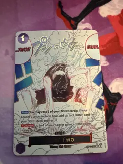 One Piece TCG Gear Two (Alternate Art) OP11-080 Fist of Divine Speed Holo OPTCG - Image 1
