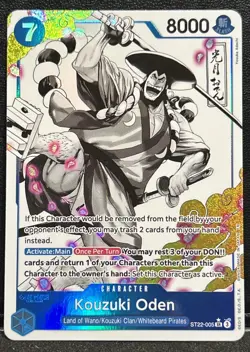 One Piece Starter Deck ST22-Ace & Newgate 005 Kozuki Oden Black & White Alt Art - Image 1