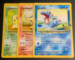 Pokemon First Partner Pack Johto JUMBO Card Set Cyndaquil Chikorita Totodile - Image 1