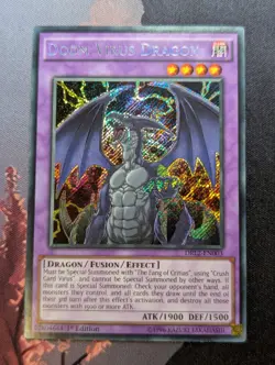 Doom Virus Dragon DRL2-EN003 Secret Rare 1st Edition YuGiOh TCG Card VLP - Image 1