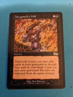 1998 Magic the Gathering Urza's Saga, Yawgmoth's Will #171, NM Lp+ - Image 1