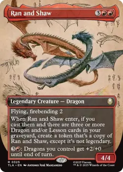 MTG Avatar: The Last Airbender: Ran and Shaw FOIL Borderless (0325) NM - Image 1