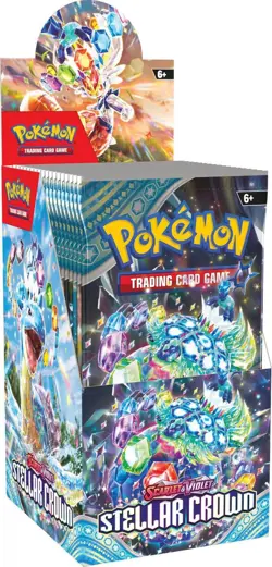 Pokemon Stellar Crown Half Booster Box 18 Packs Sealed - Image 1