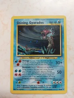 Pokemon Shining Gyarados And Blastoise Cards, Great Condition - Image 1