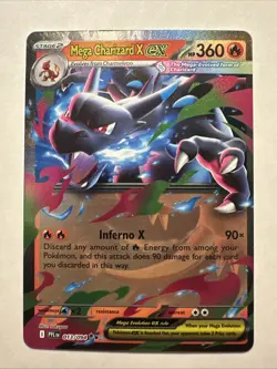 Mega Charizard X ex 013/094 Phantasmal Flames Double Rare English Pokemon Card - Image 1