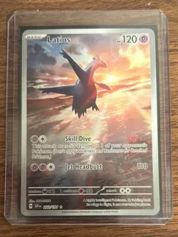 POKEMON TCG Surging Sparks LATIOS IR Illustration Rare Card 203/191 - Image 4