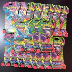 Pokemon TCG Phantasmal Flames ME02 Sleeved Booster Pack Factory Sealed-Lot Of 20 - Image 1