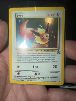 Pokemon TCG Eevee #11 Black Star Holo Promo Card 1999 WOTC - Image 1
