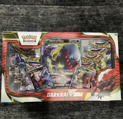 Pokemon TCG: Darkrai VSTAR Premium Collection Box New Factory Sealed 8 Boosters - Image 2