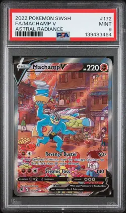 Machamp V PSA 9 Alt Art Astral Radiance 172/189 Pokemon Card 2022 FA - Image 1