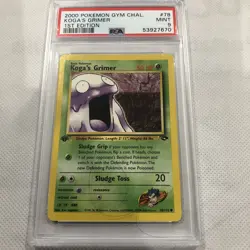 2000 Pokemon Gym Challenge 1st Edition Koga's Grimer 78/132 PSA 9 Mint - Image 1