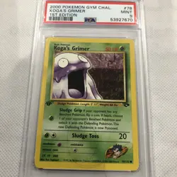 2000 Pokemon Gym Challenge 1st Edition Koga's Grimer 78/132 PSA 9 Mint - Image 2