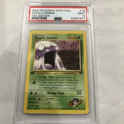 2000 Pokemon Gym Challenge 1st Edition Koga's Grimer 78/132 PSA 9 Mint - Image 1