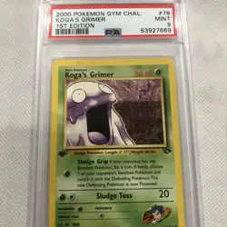 2000 Pokemon Gym Challenge 1st Edition Koga's Grimer 78/132 PSA 9 Mint - Image 2