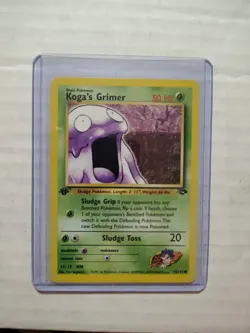 🔥Koga’s Grimer 1st Edition Pokemon Card 78/132 Gym Challenge WOTC 2000 - Image 1