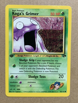 1st Edition Koga's Grimer 78/132 Gym Challenge - Common Pokemon Card - HP - Image 1