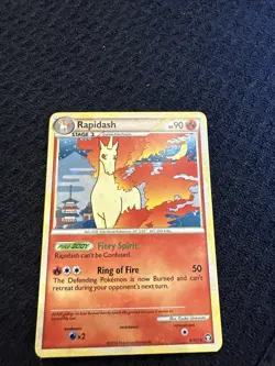Pokemon Rapidash 8/102 - Reverse Holo Rare HGSS Triumphant - Image 1