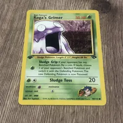 Koga's Grimer 78/132 Pokemon Gym Challenge 1st Edition LP 2000 - Image 1