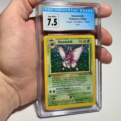 CGC 7.5 1st Edition Venomoth Holo 13/64, 1999 Pokemon Jungle English - Image 1