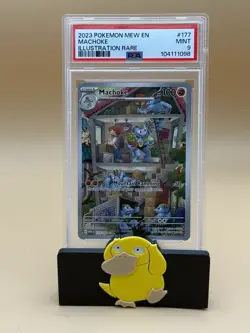 2023 POKEMON MEW EN-151 ILLUSTRATION RARE #177 MACHOKE PSA 9 - Image 1