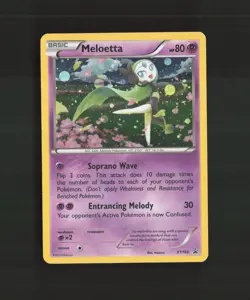 Meloetta XY193 XY Black Star Promo Cosmos Holo Pokemon Card LP - Image 1