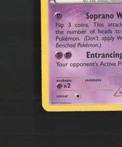 Meloetta XY193 XY Black Star Promo Cosmos Holo Pokemon Card LP - Image 5