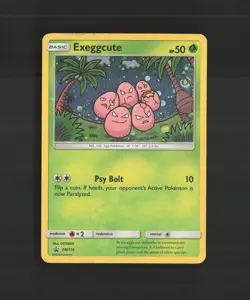 Exeggcute SM119 Sun & Moon Black Star Promo Cosmos Holo Pokemon Card DMG - Image 1