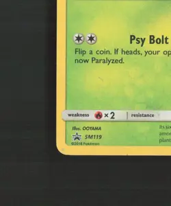 Exeggcute SM119 Sun & Moon Black Star Promo Cosmos Holo Pokemon Card DMG - Image 5