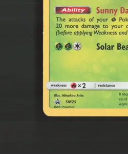 Lurantis SM25 Sun & Moon Black Star Promo Cosmos Holo Pokemon Card DMG - Image 5
