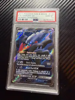 Pokemon Darkrai GX TCG Full Art Holo Card 139/147 Sm-Burning Shadows - Image 1