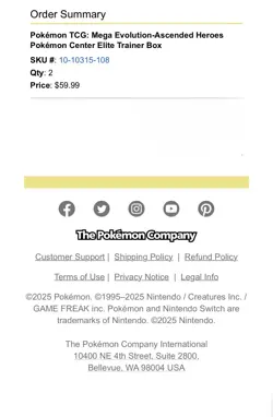 x2 Mega Evolution Ascended Heroes Pokemon Center ETB Elite Trainer Box *PRESALE* - Image 3