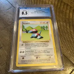 Pokemon Porygon TCG Base Set Shadowless Uncommon Card 39/102 CGC 8.5 - Image 1