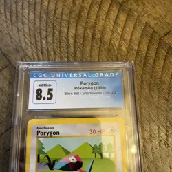 Pokemon Porygon TCG Base Set Shadowless Uncommon Card 39/102 CGC 8.5 - Image 2